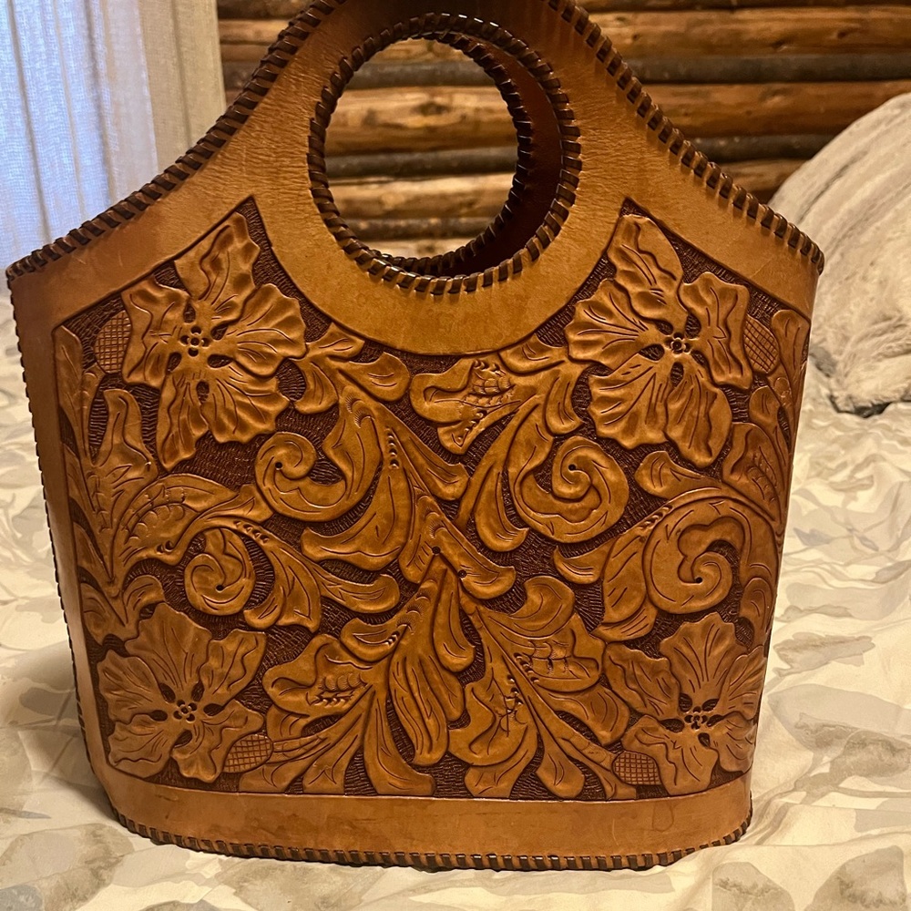 Vintage tooled purse, Western, Boho
